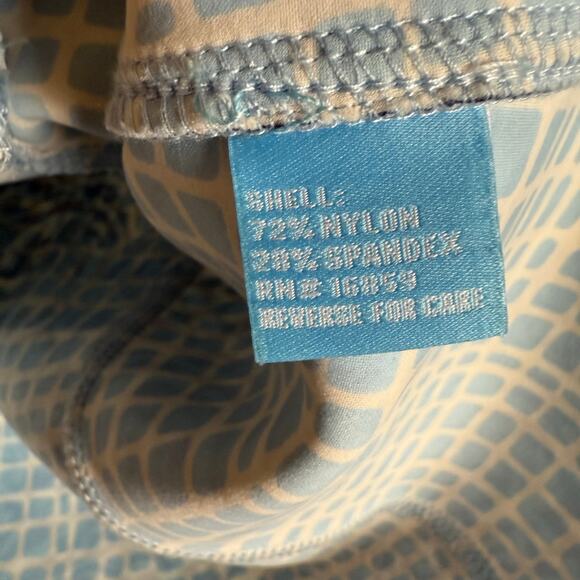 J. McLaughlin Navy Blue Printed Full Zip Mock Neck Scuba Billie Jacket Size S - Picture 7 of 8